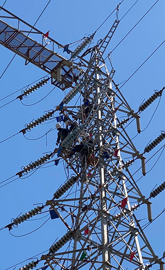 酉島線　電線張替工事